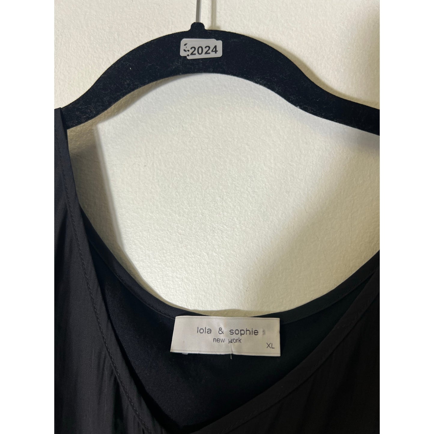 Lola and Sophie Black Loose Fit Sleeveless Tunic Sz XL