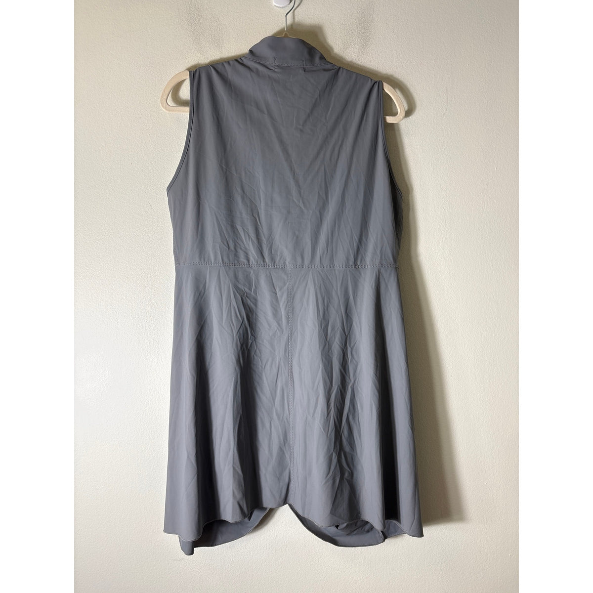 Jason Light Gray Zip Up Vest Sz M