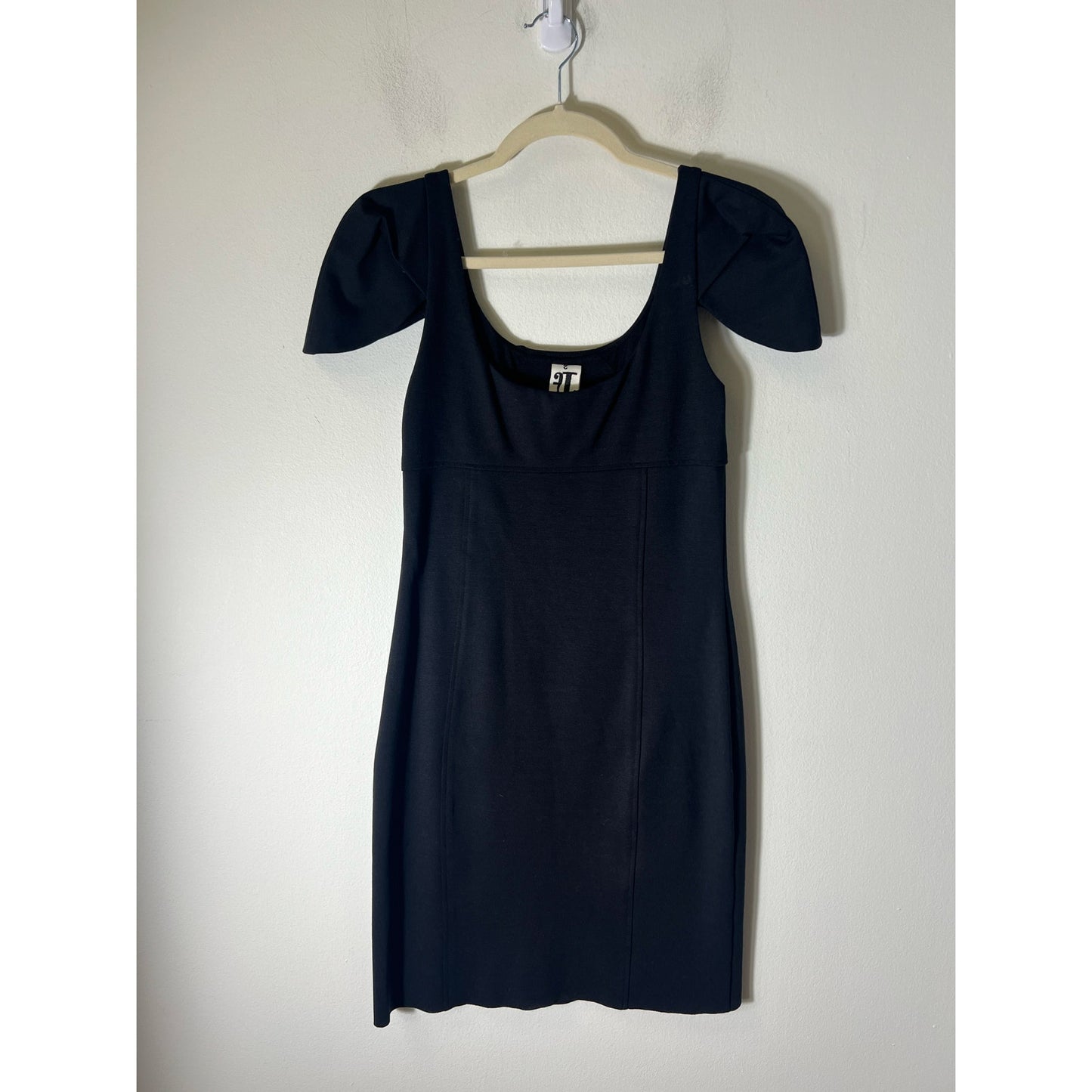 Tt Collection Black Cap Sleeve Knee Length Dress Sz 2
