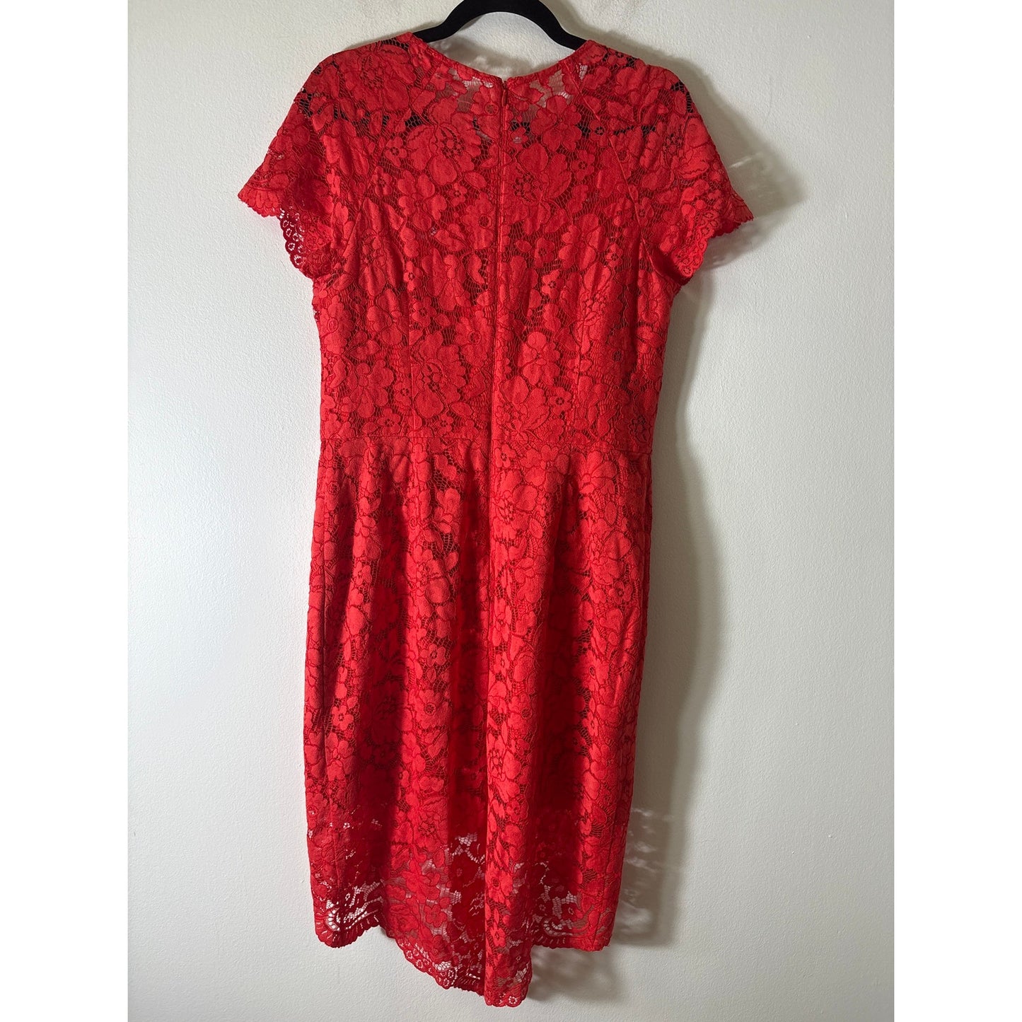Vince Camuto Red Lace Pencil Dress Sz 12
