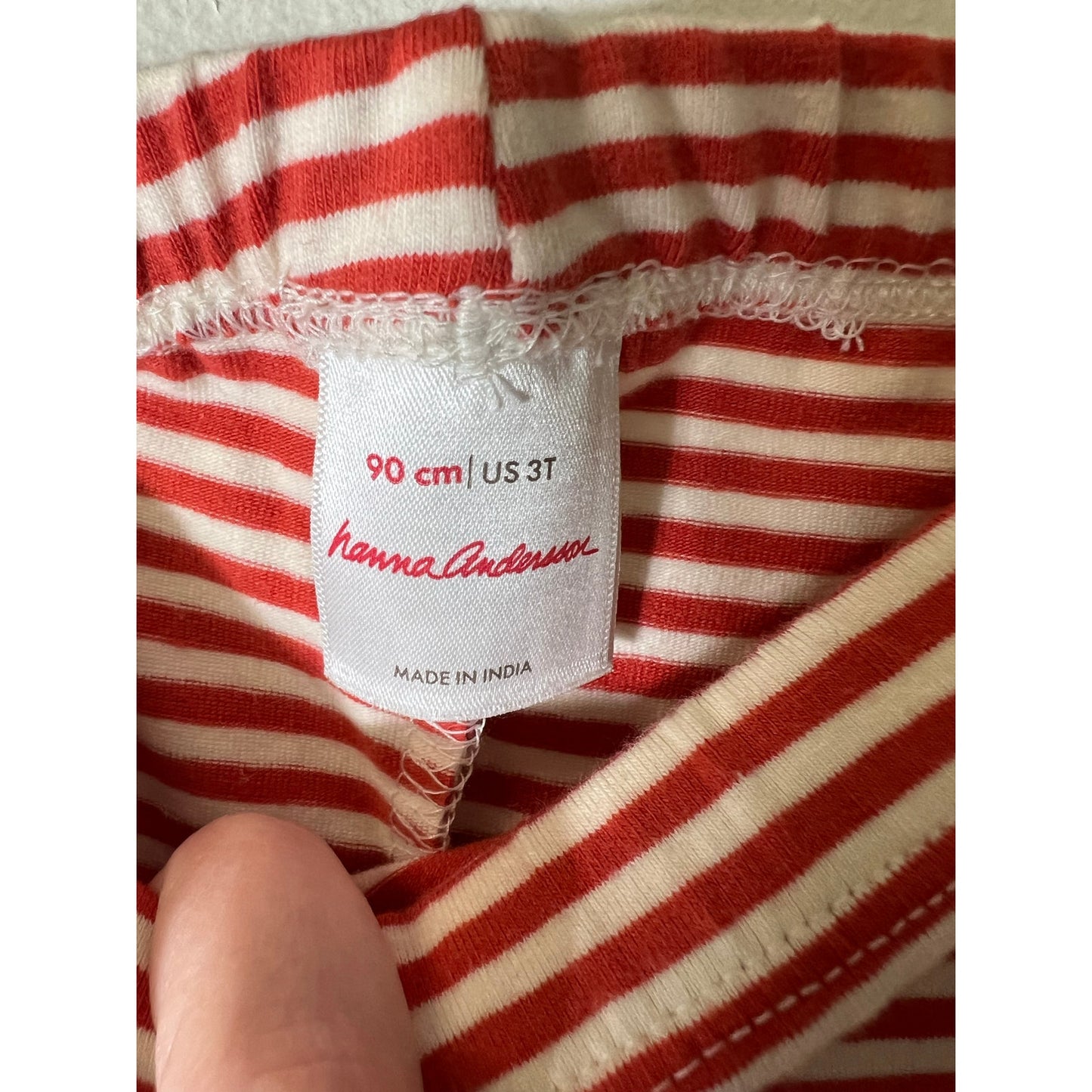 Hanna Andersson Orange White Leggings Sz 3