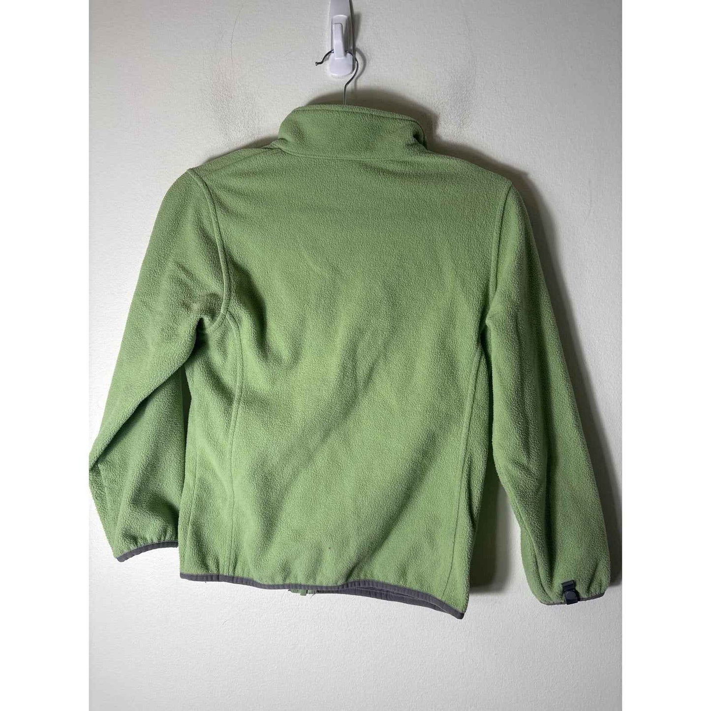 Girl's The North Face Mint Green Long Sleeve Zip Up Fleece Jacket Sz M