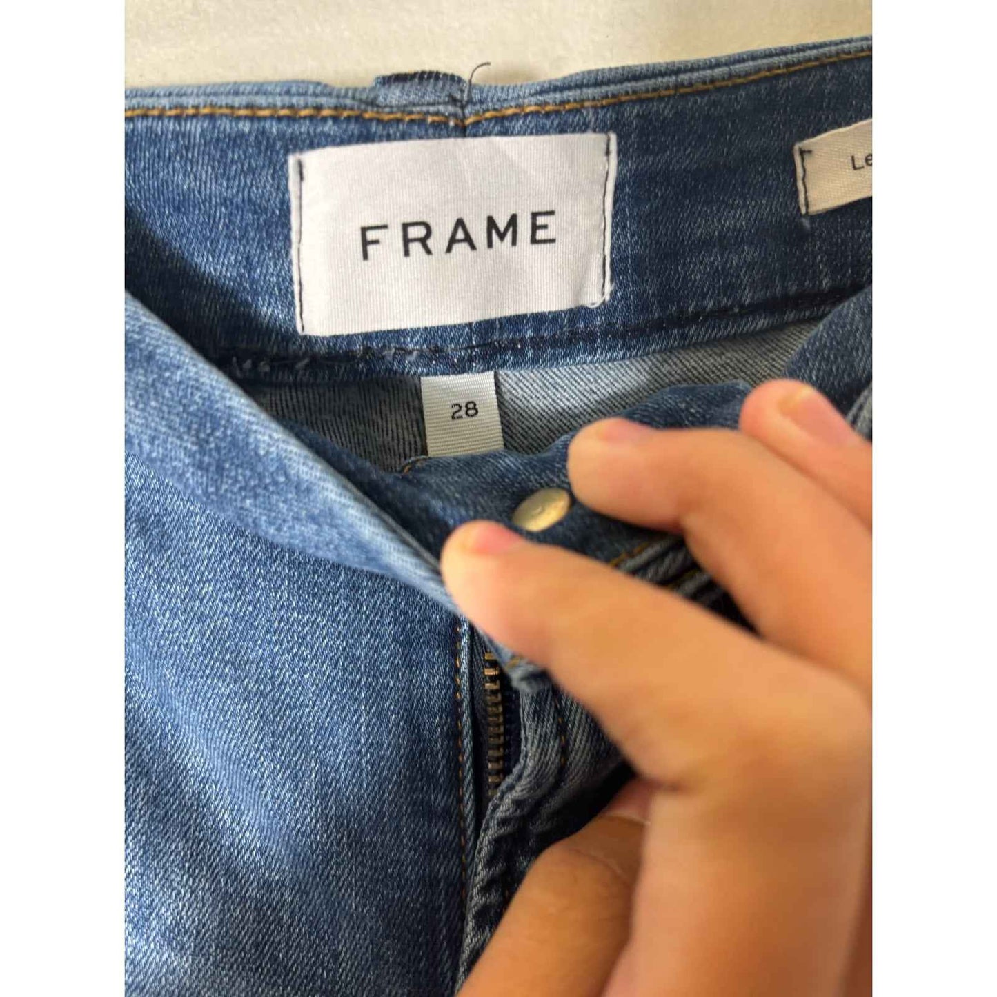 Frame Denim Le Crop Mini Boot Blue Jeans Sz 28