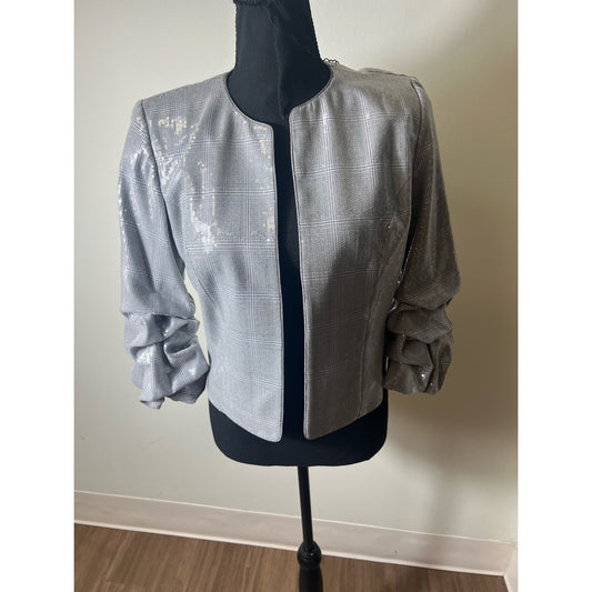 Alberto Makali Grey and Sequin Blazer size Small