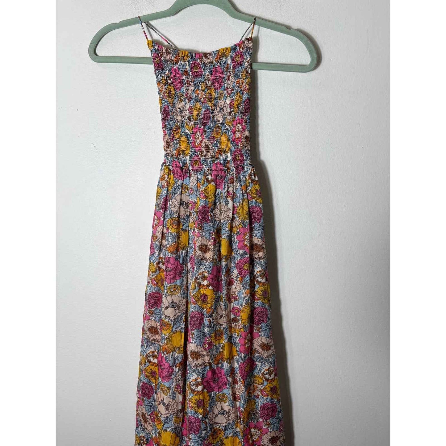 Travota Smcoked Floral Maxi Dress Sz XS