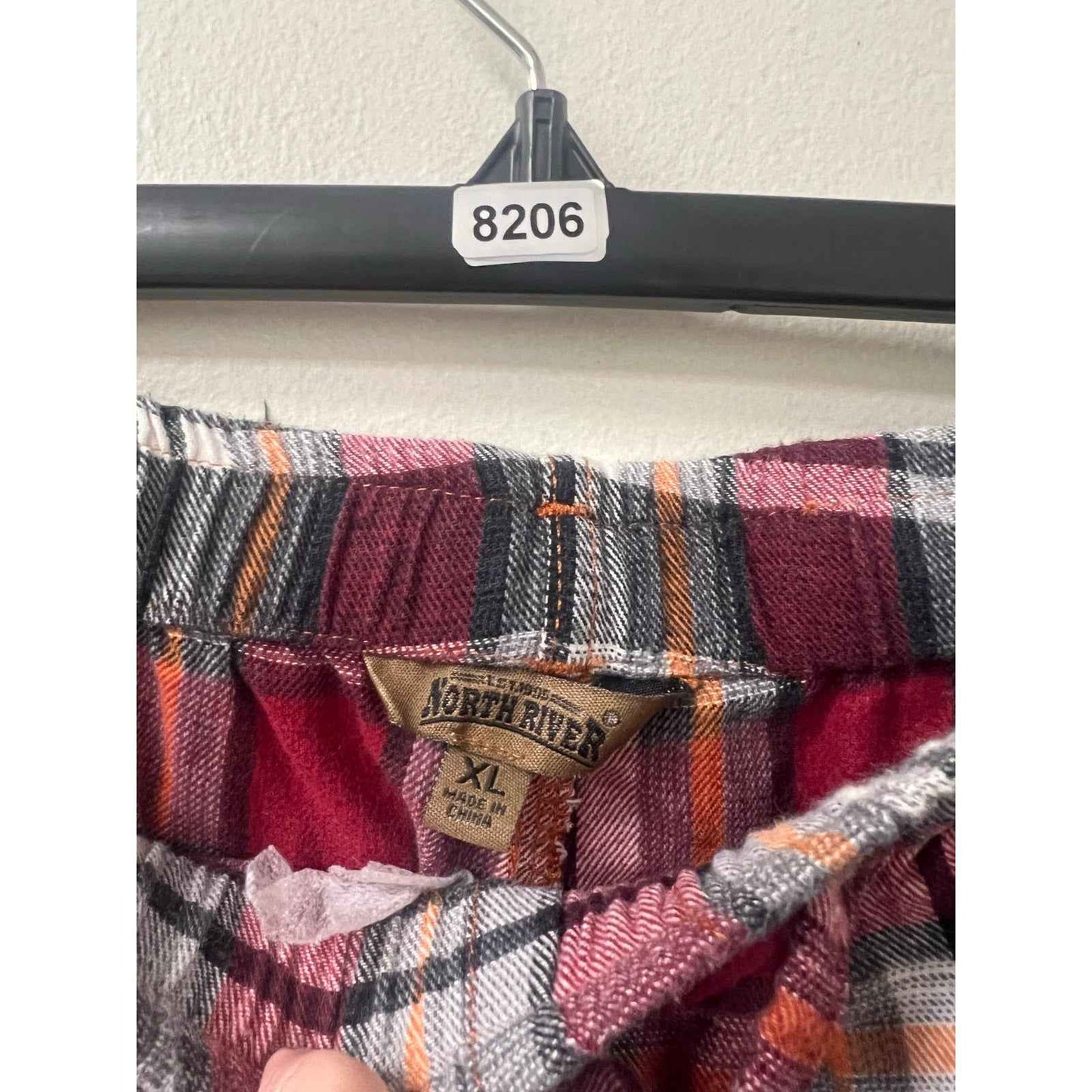 North River Mens Plaid Pajama Pants Sz XL
