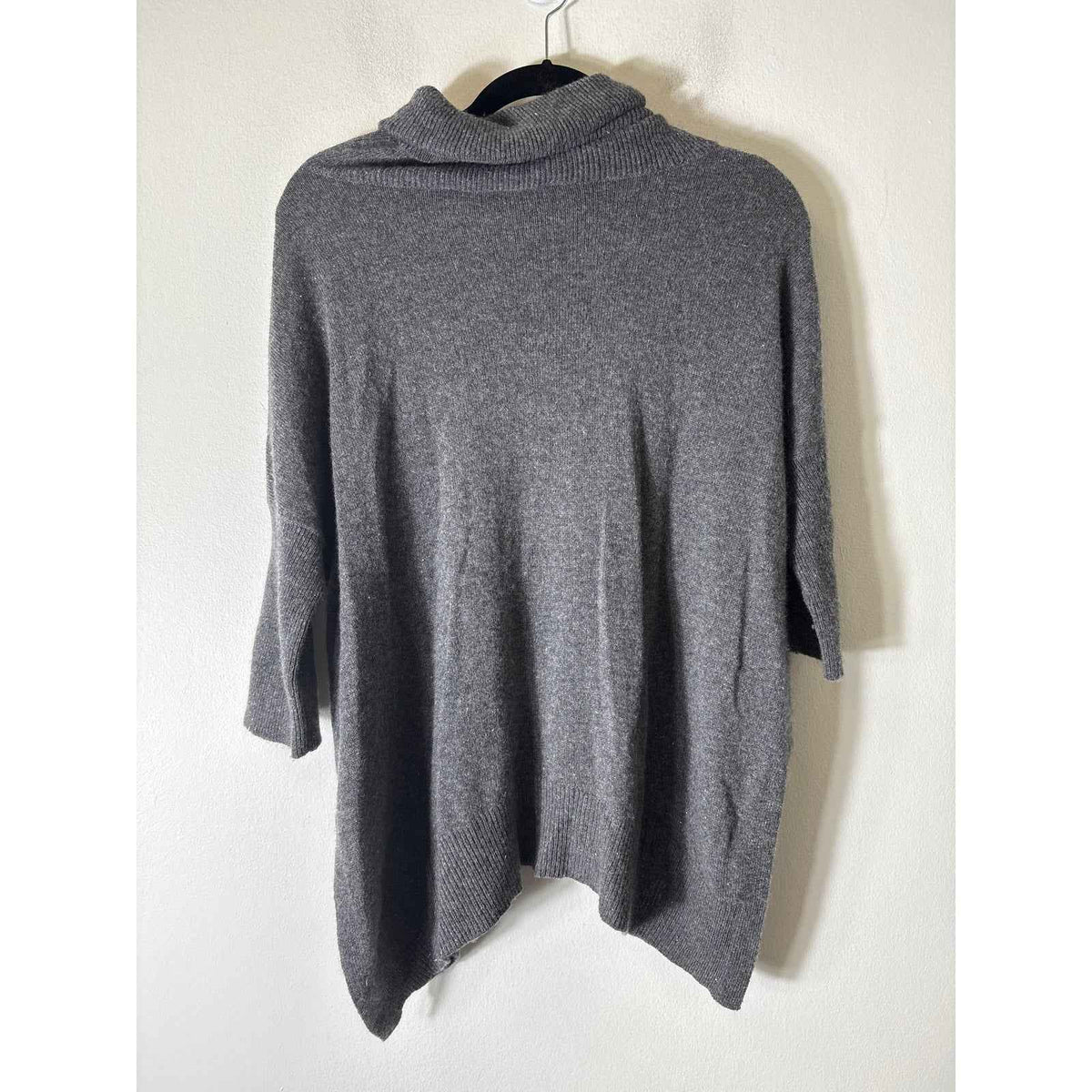 Autumn Cashmere Gray 3/4 Sleeve Cowl Neck Sz S