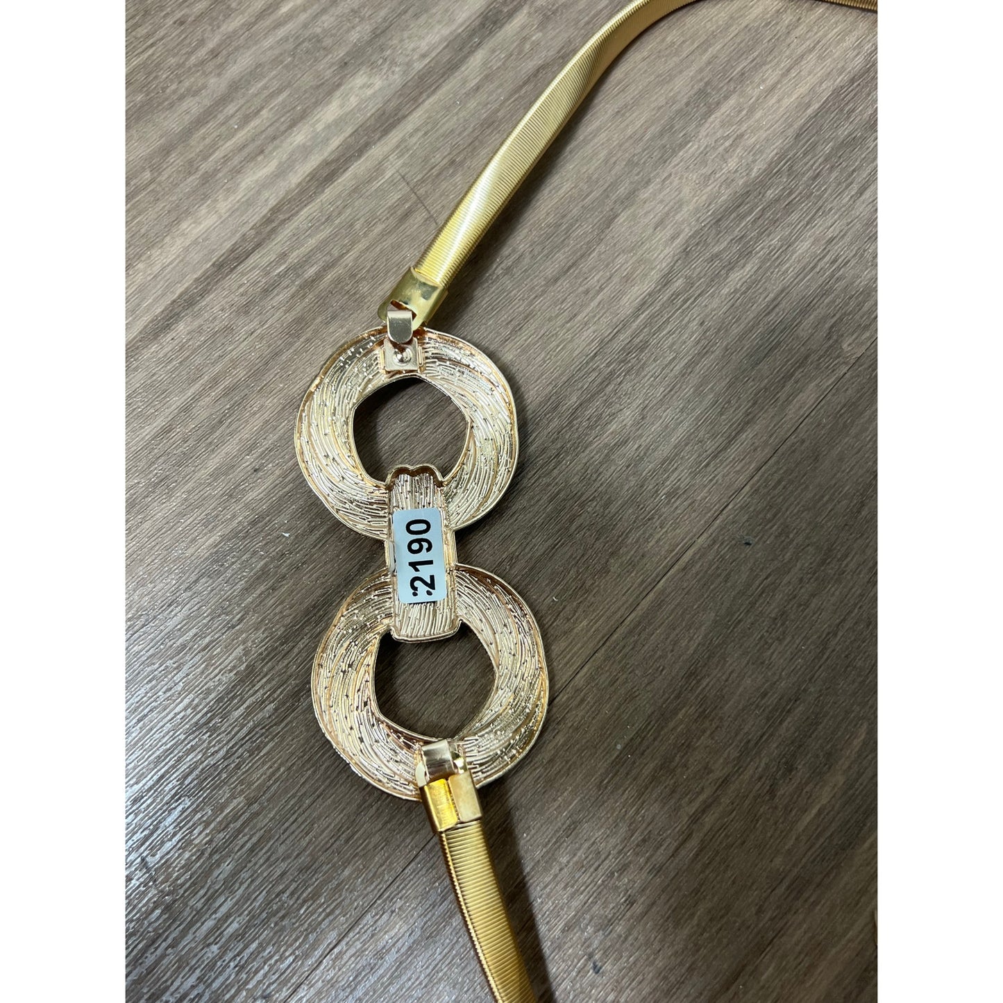 Stretchy Gold Metal Belt, One Size Fits All