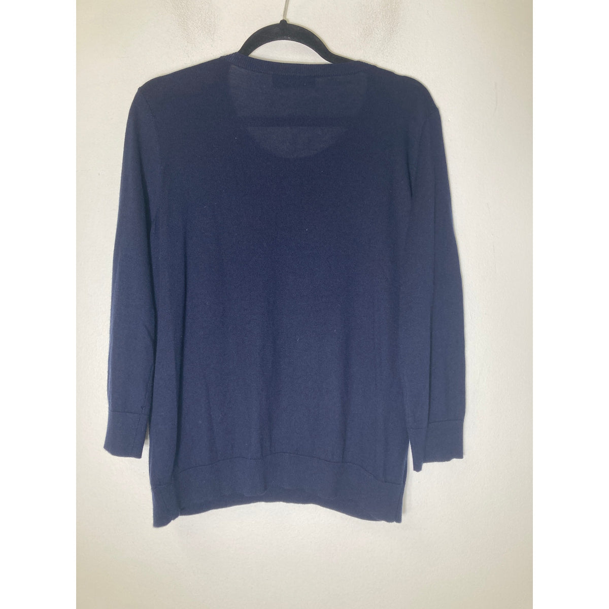 Magaschoni NY Navy Long Sleeve Rhinestone Detailing Sz L