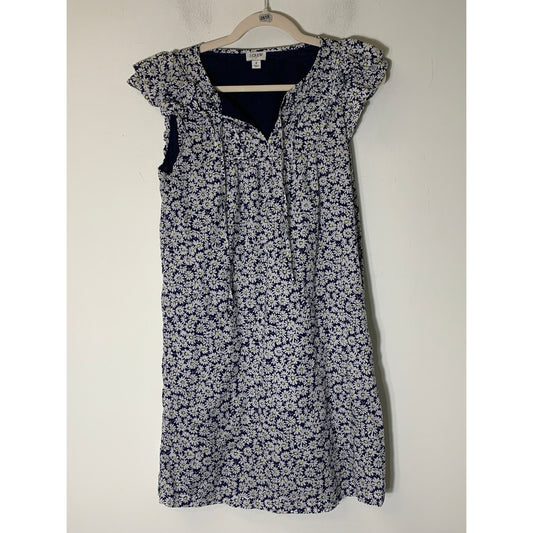J.Crew Navy Daisy Flutter Sleeve Sun Dress Sz 2