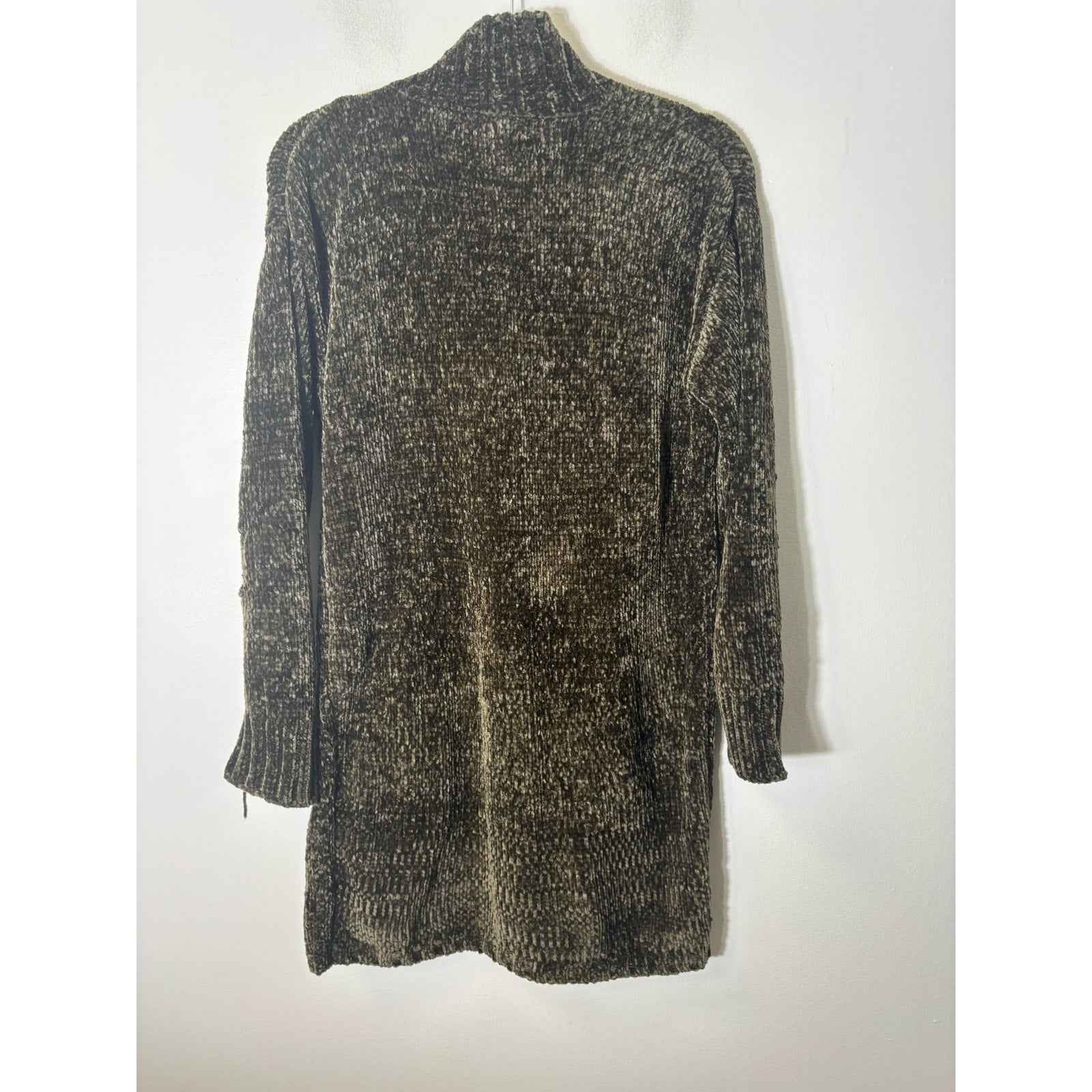 Bella Dahl Brown Long Sleeve Knit Mini Sweater Dress Sz S