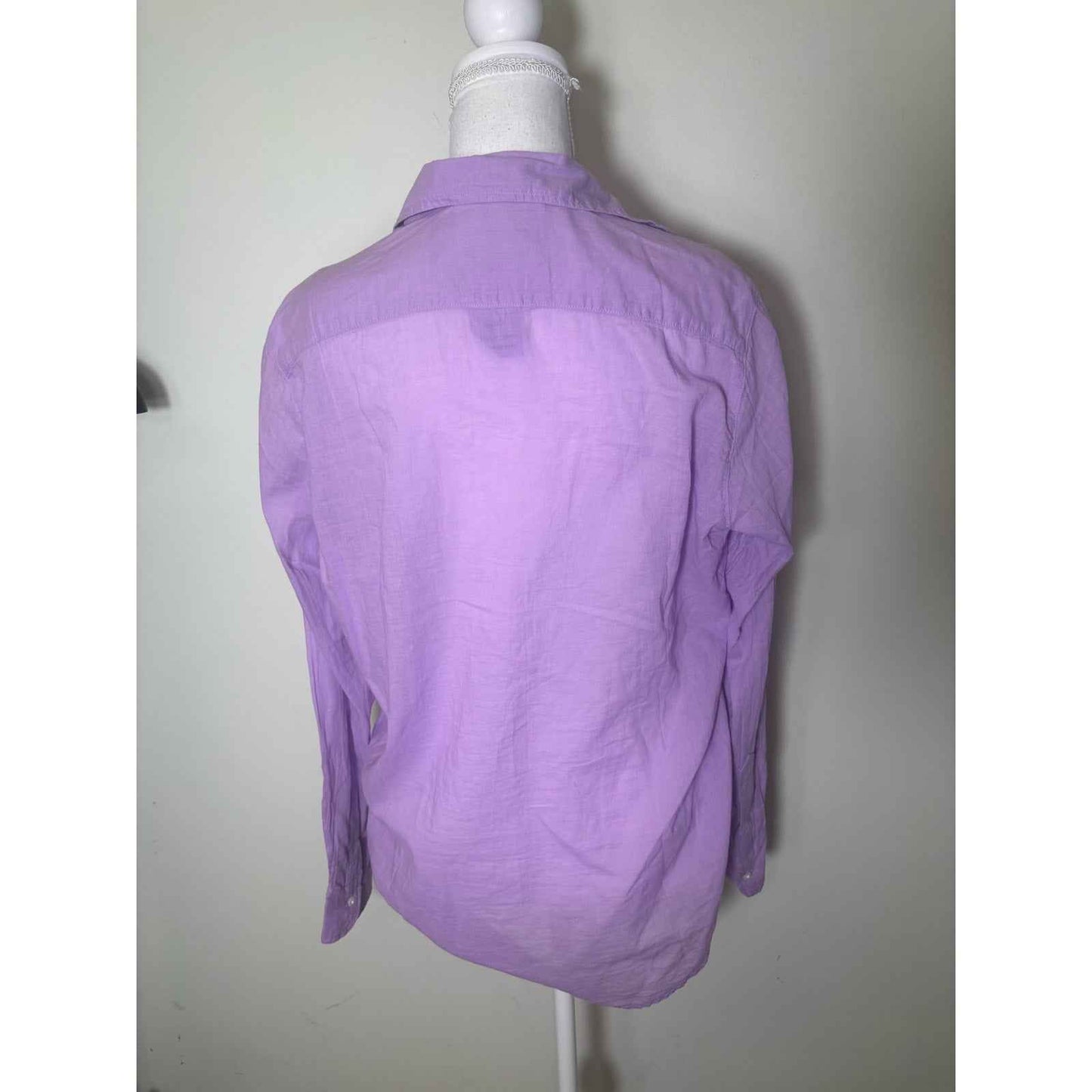 Frank & Eileen Purple Long Sleeve Button Up Shirt Sz XS