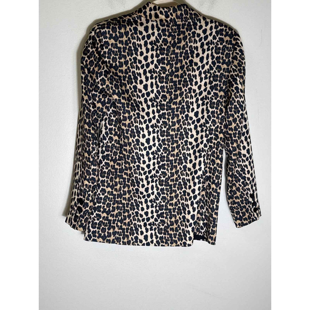 Topshop Tan Cheetah Print Long Sleeve One Button Blazer Sz 2