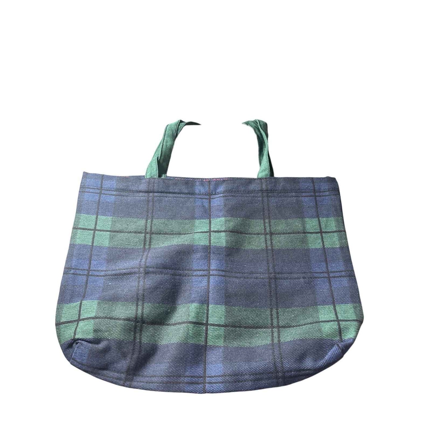 NWT Balzac Paris Tartan Vert Et Marine Bag 18"x14"