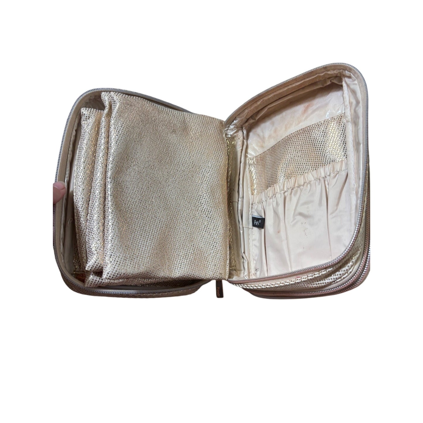 Pursen Gold Speckle Trinity Jewelry Case and Pursen Matching Jewelry Box