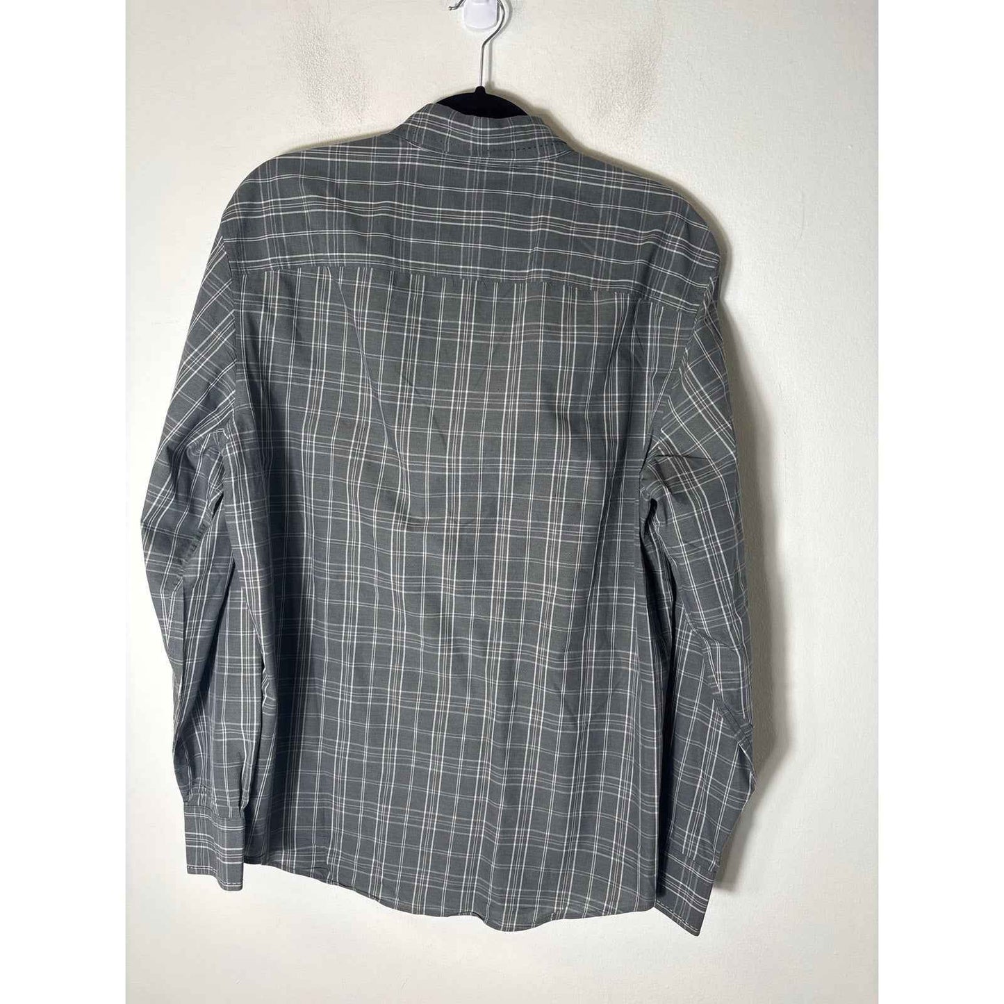 Men's John Varvatos Dark Greenish Gray Long Sleeve Button Sown Shirt Sz M