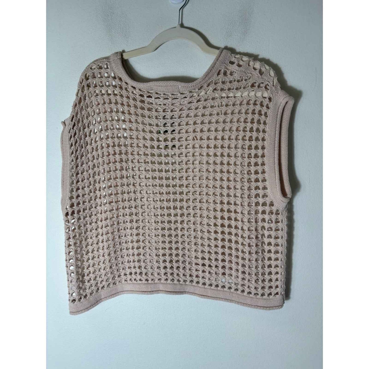 NWT Pants Store Beige Knit Skirt and Top Set Sz L