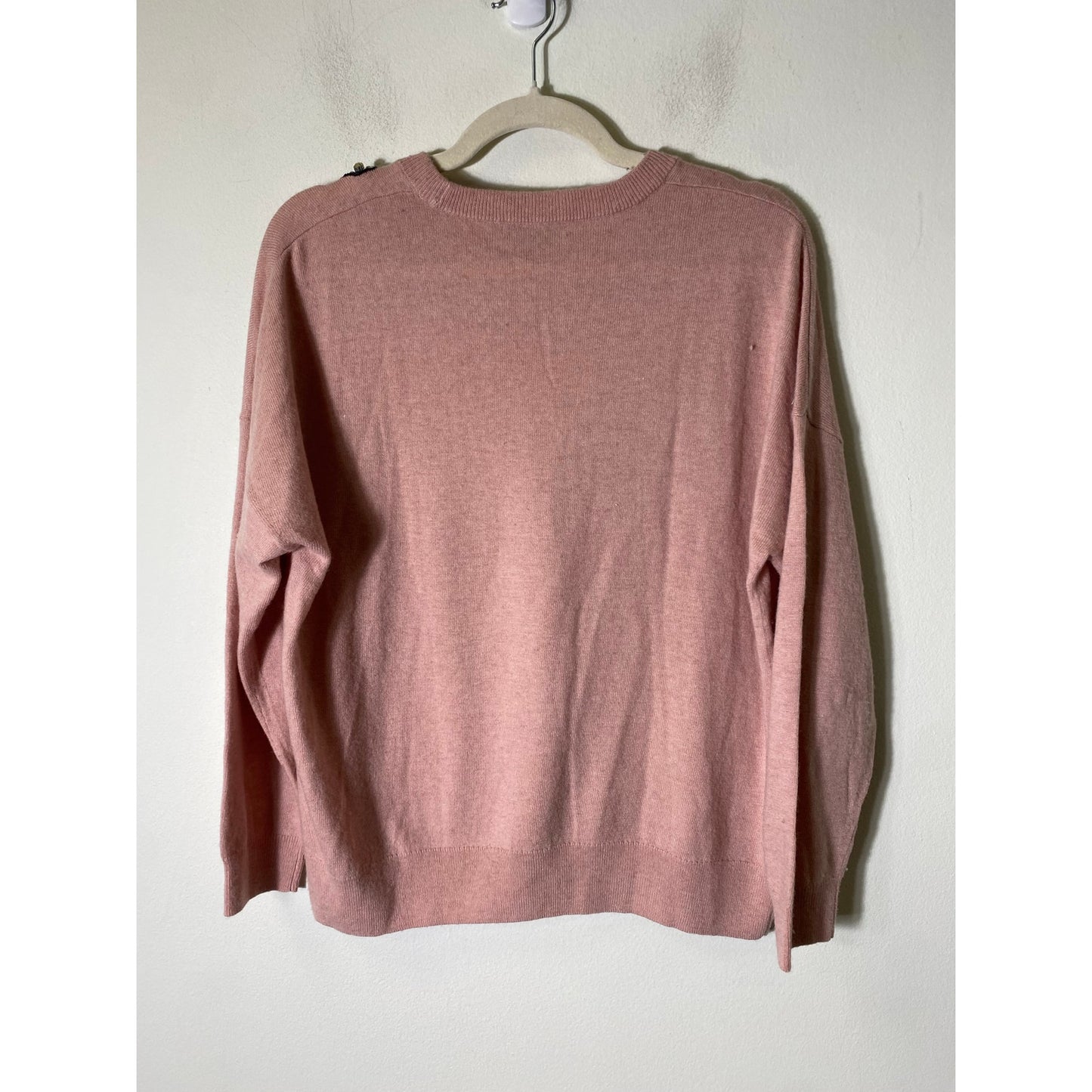 J. Crew Pink Knit Long Sleeve Sweater Sz L
