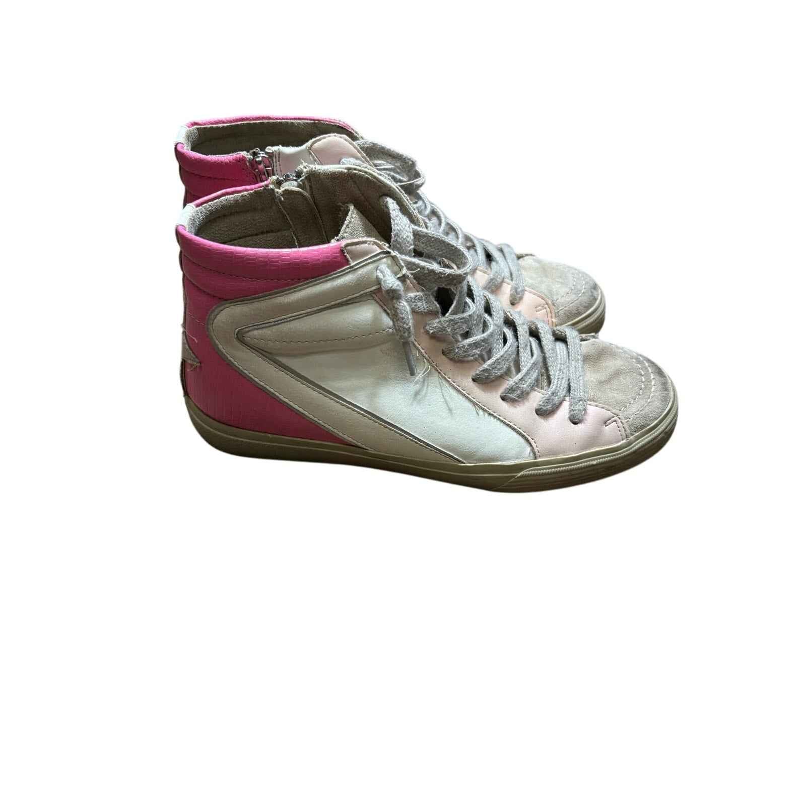 Shu Shop Rooney Pink Lizard High Top Sneaker Sz 8.5