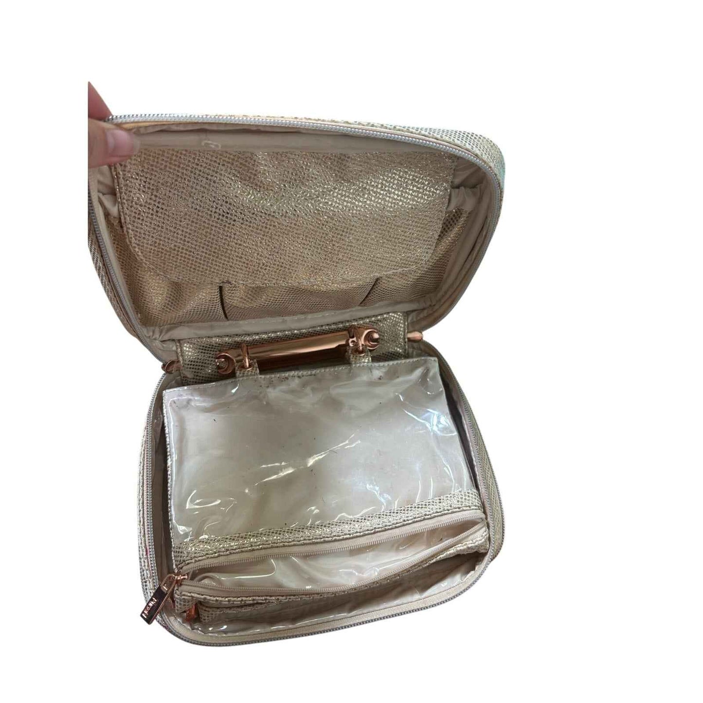 Pursen Gold Speckle Trinity Jewelry Case and Pursen Matching Jewelry Box