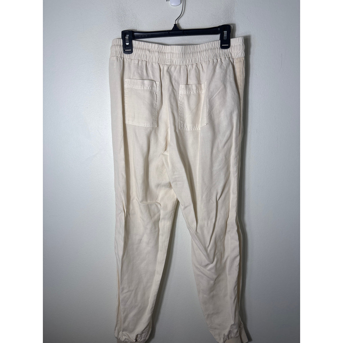 Splendid Cream Linen Loose Fit Joggers Sz M
