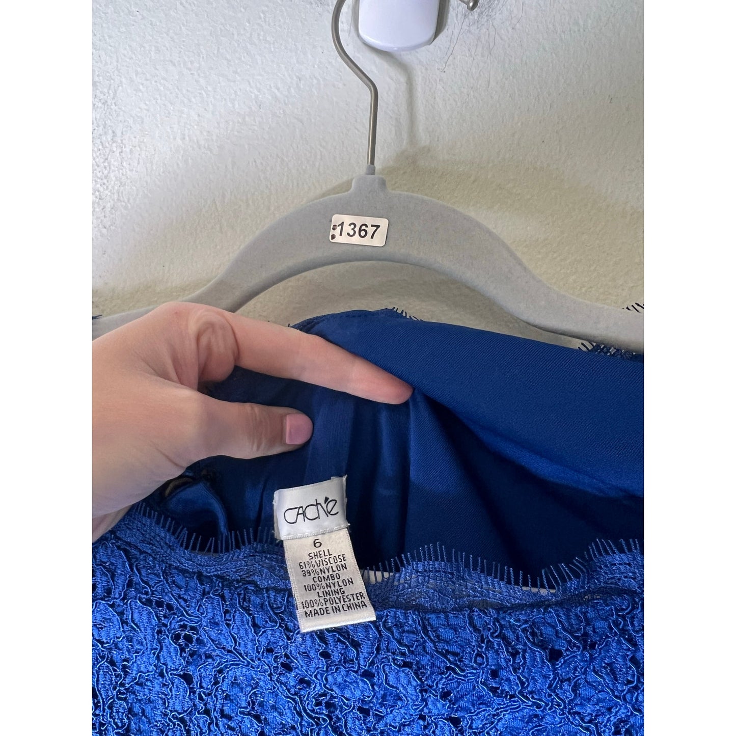 Cache Blue Long Sleeve Mini Sheath Cocktail Dress Sz 6