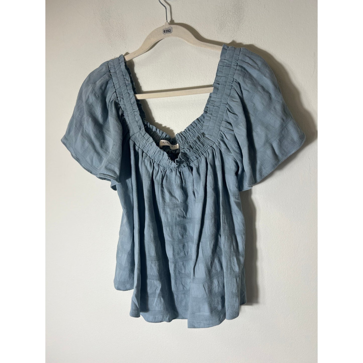 Mustard Seed Blue Flutter Sleeve Tank Top Sz S