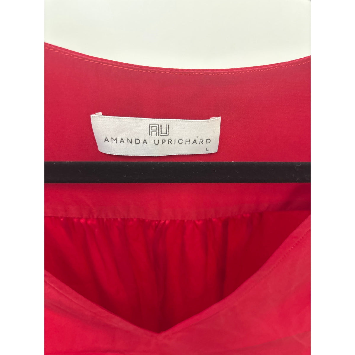 Amanda Uprichard Red Silk Shift Dress Sz L