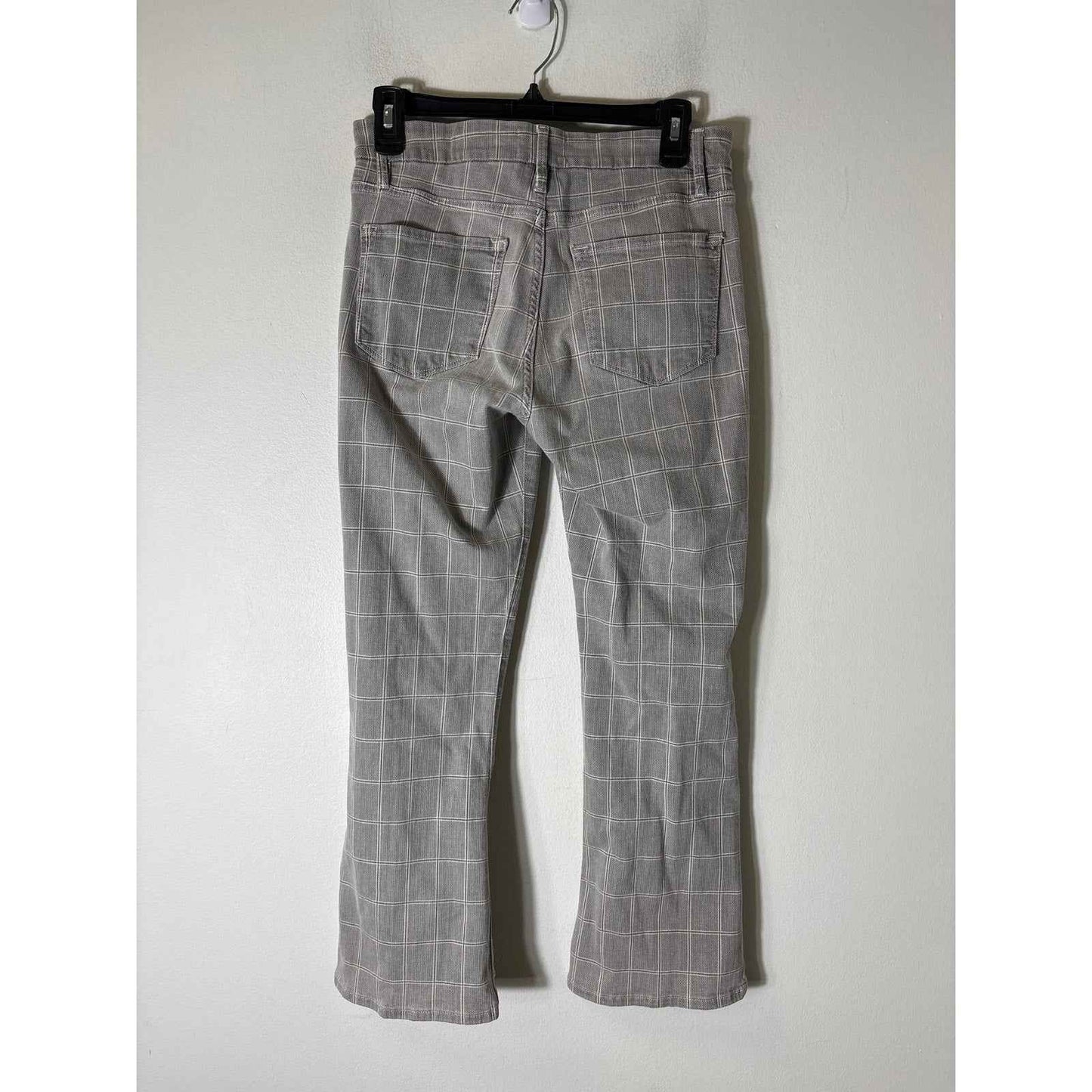 FRAME Gray Plaid "Le Crop Mini Boot" Cotton Jeans Style Pants Sz 28