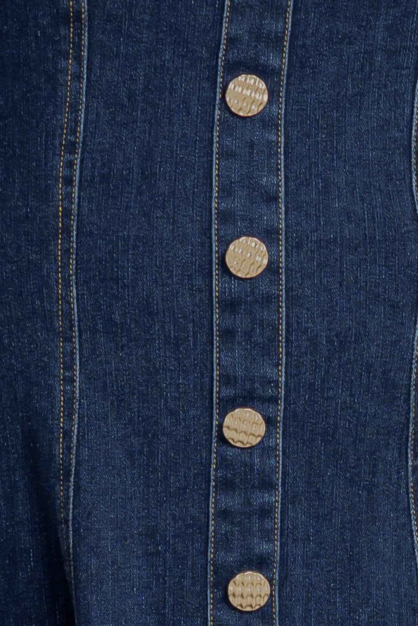 PUFF & PLAY DENIM MINI DRESS