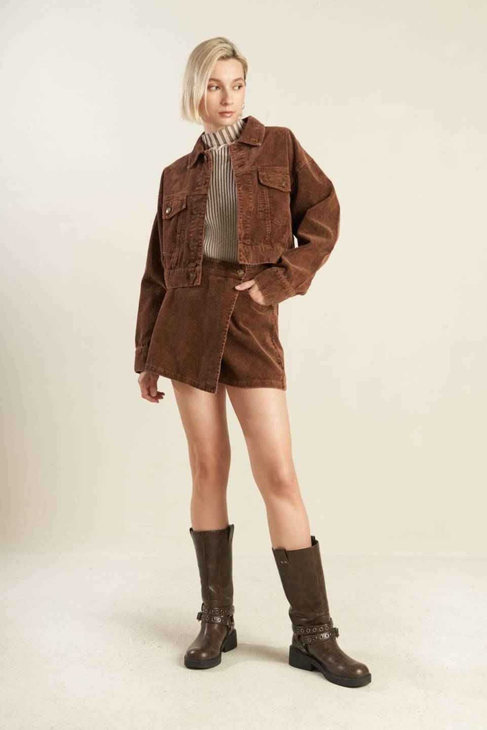 ESCAPING REALITY CORDUROY SKIRT