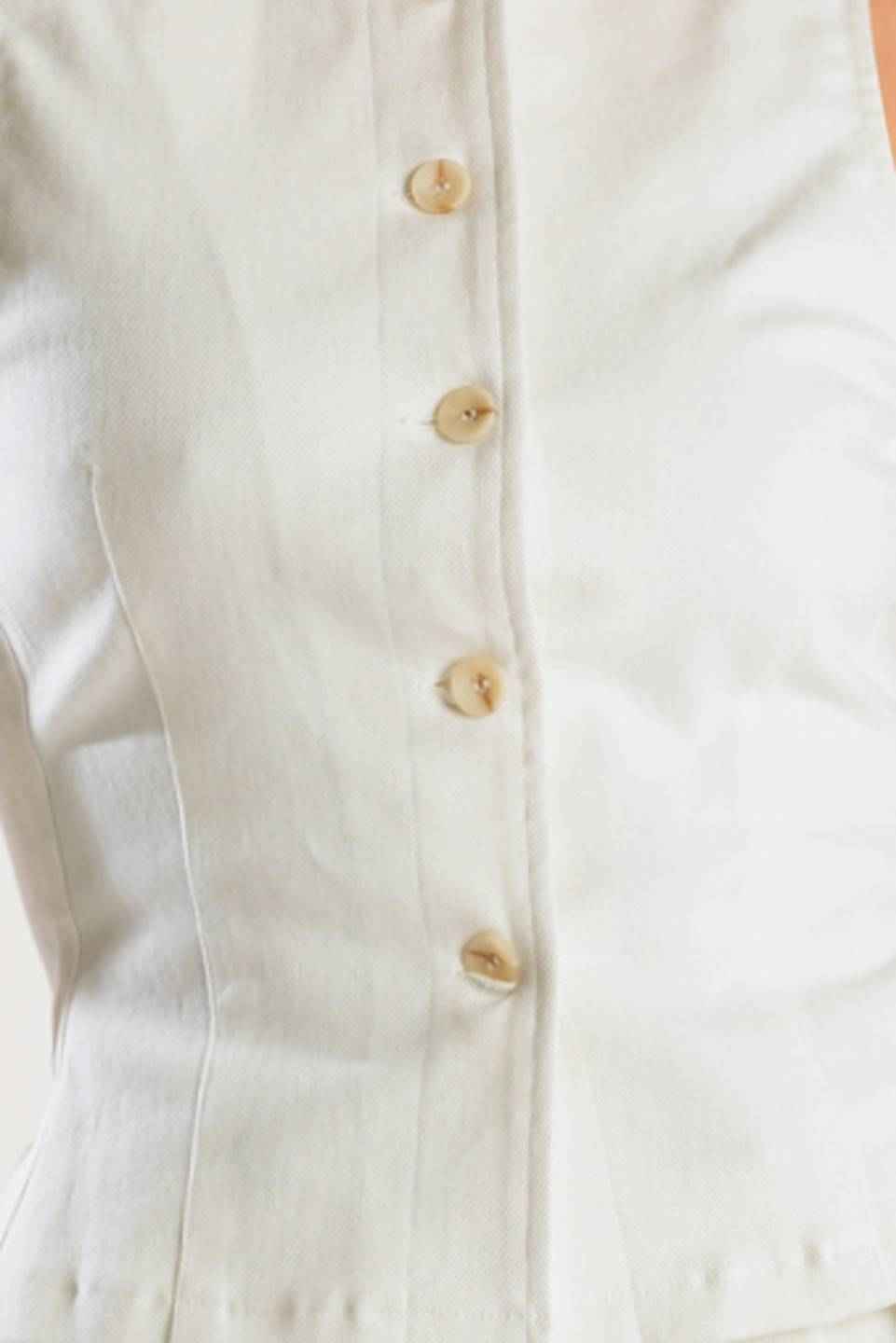 LOVE LETTERS WHITE WOVEN VEST