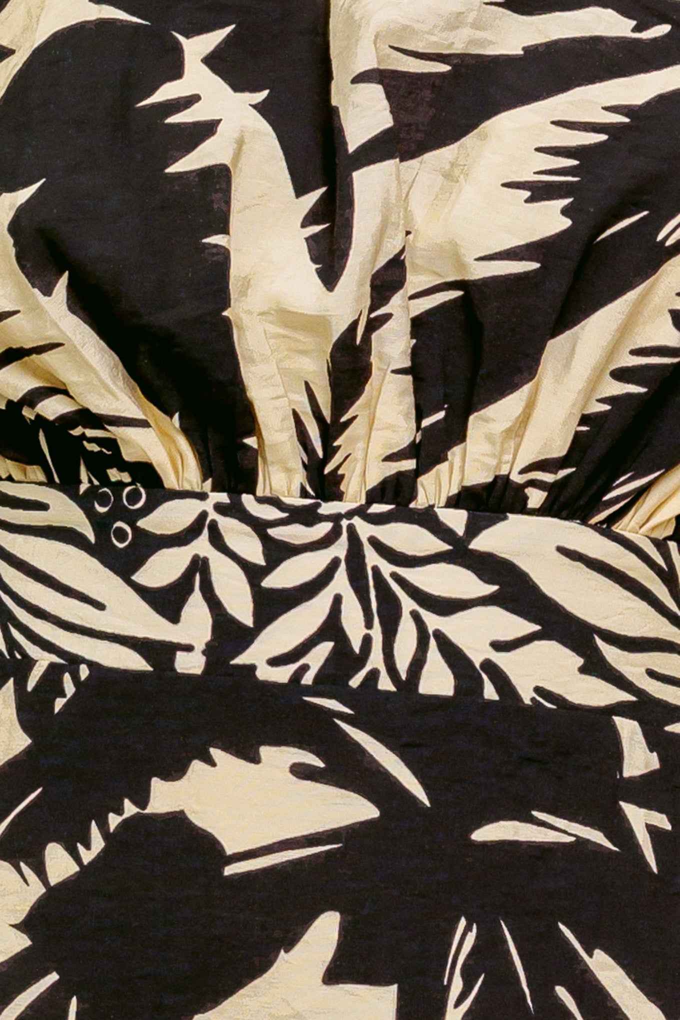 TROPIC SPIRAL WOVEN MINI DRESS