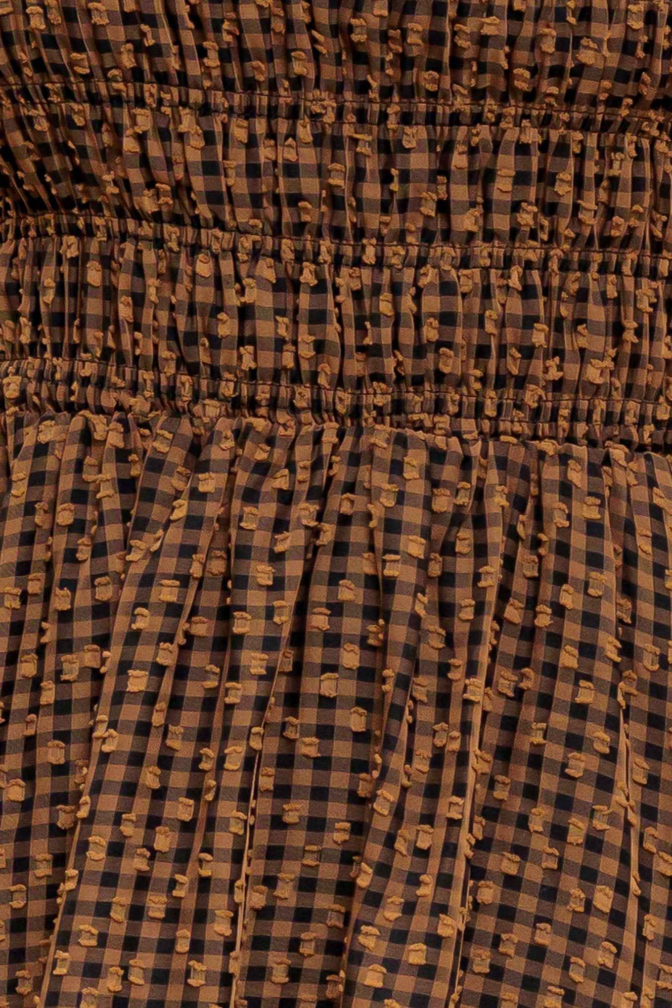 CHECKED DAYDREAM WOVEN MIDI DRESS