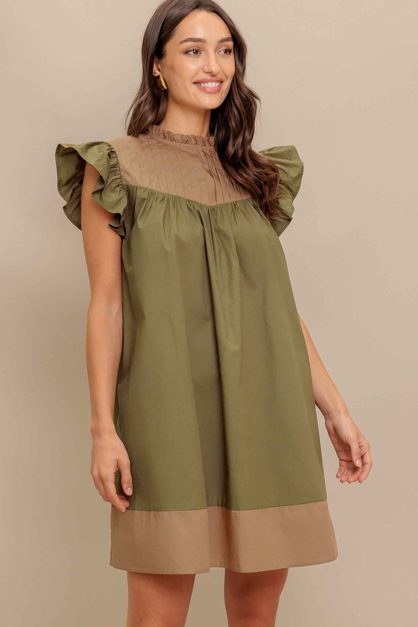 FOREST WHISPER WOVEN MINI DRESS