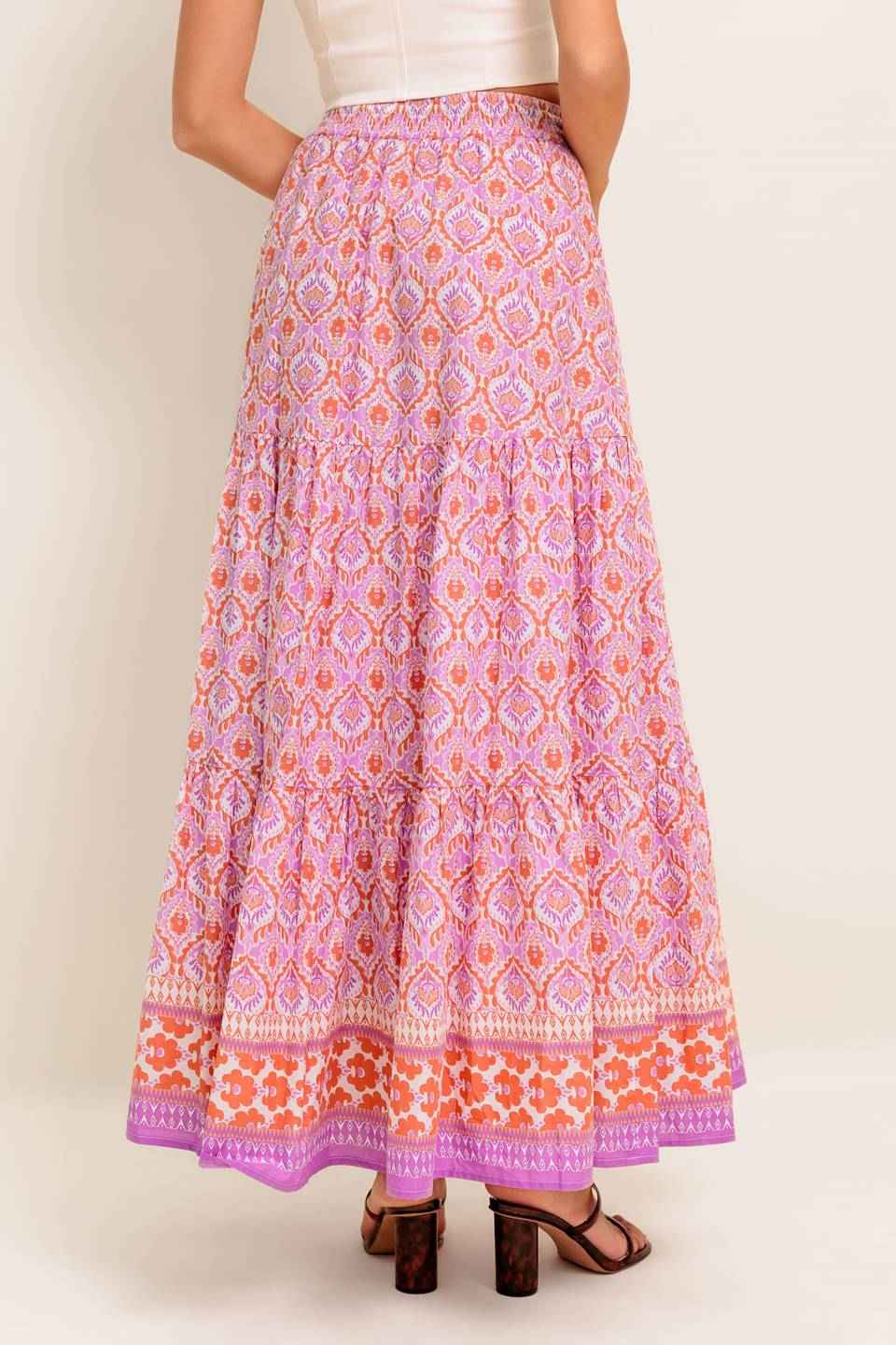 WHISPERING LAVENDER WOVEN MAXI SKIRT