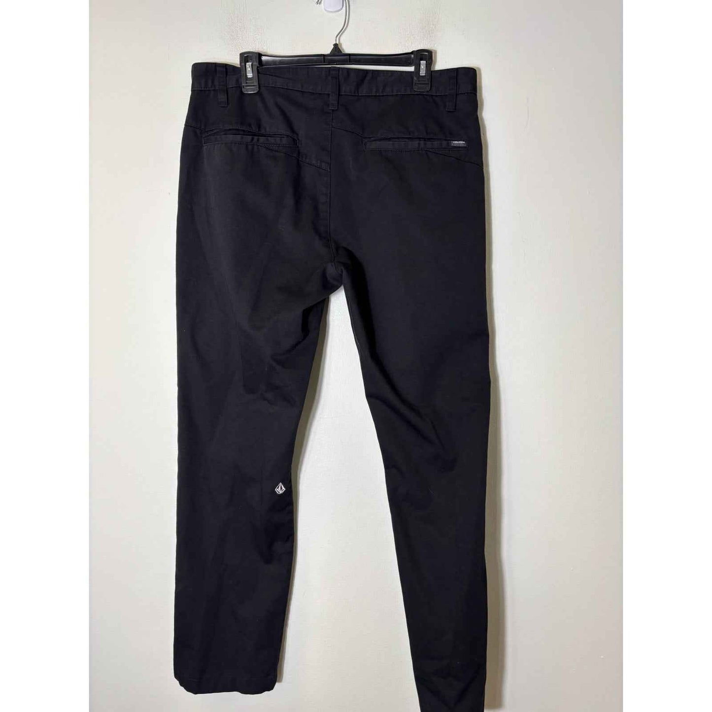 Men's Volcom Black Cotton Blend Slacks Sz 34