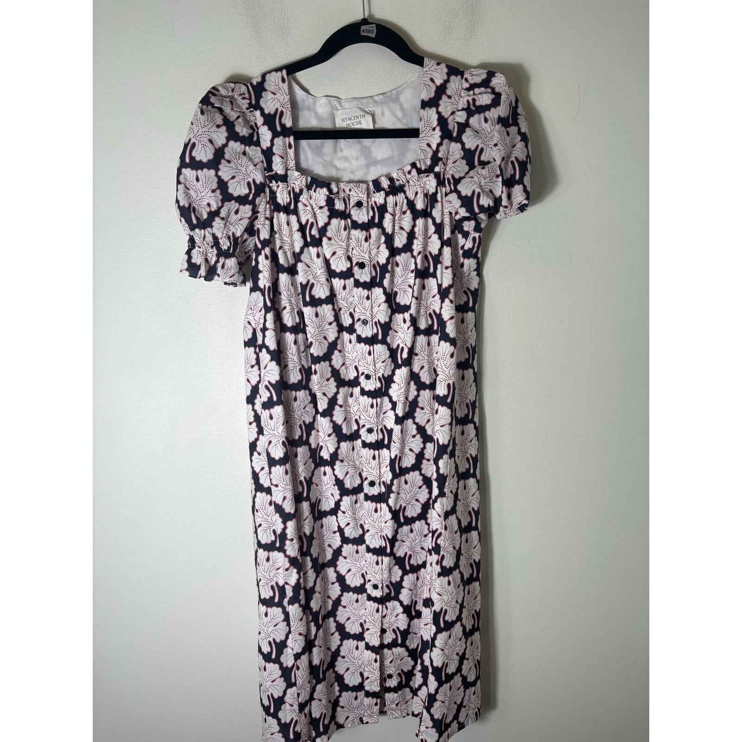 Hyacinth House Navy Red Floral Maxi Dress Sz XS