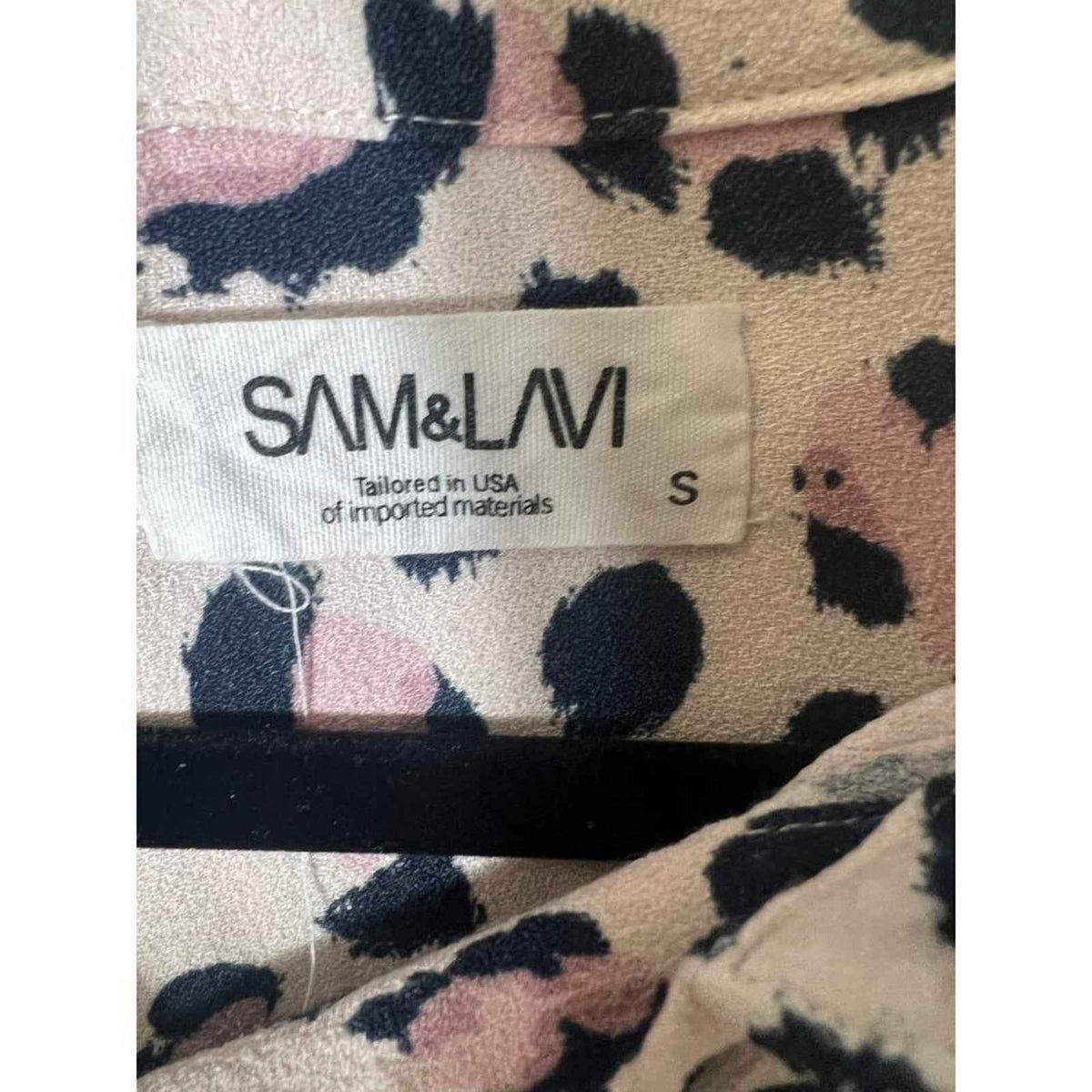 SVM & LAVI Cheetah Print Long Sleeve Top Size Small