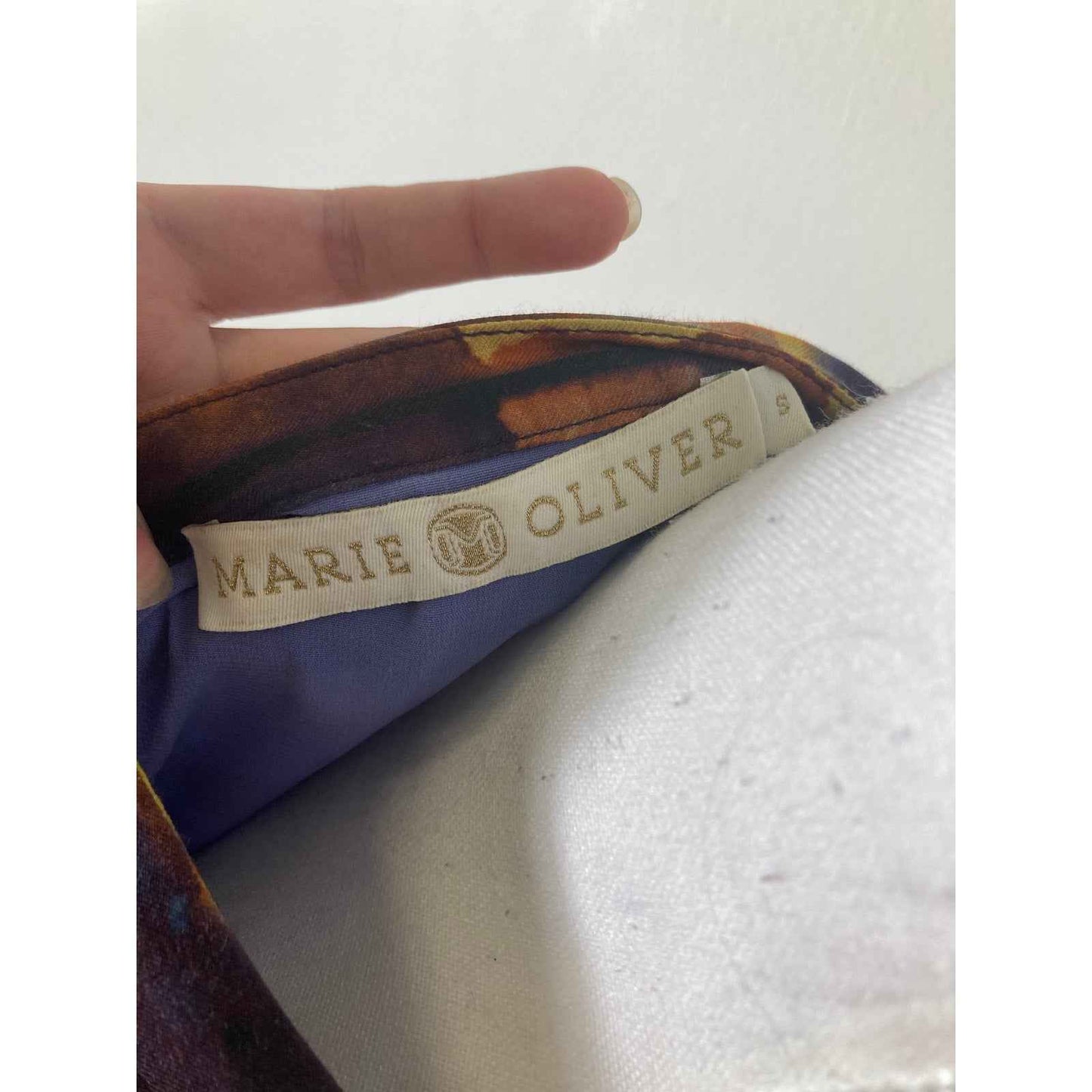 Marie Oliver Blue and Yellow Tie Dye Mini Dress Sz S