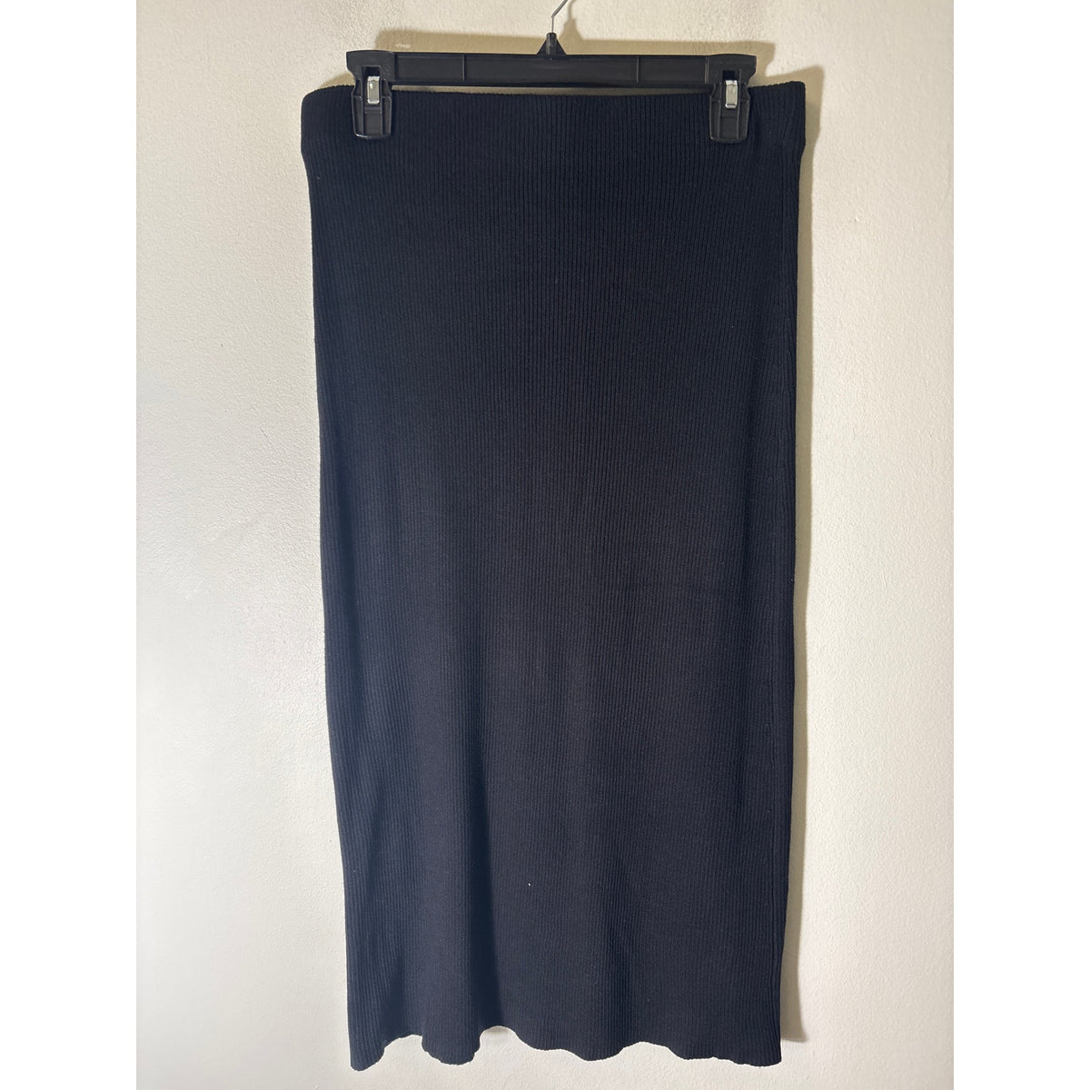 Rachel Roy Black Ripped Sweater Skirt Sz L