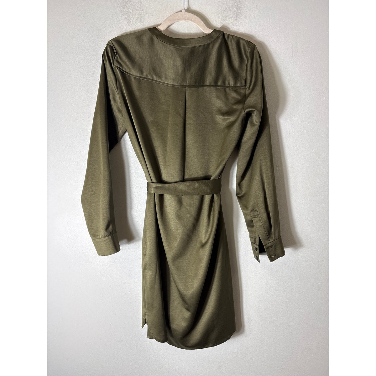 Banana Republic Dark Green Long Sleeve Knee Length Dress Sz 6