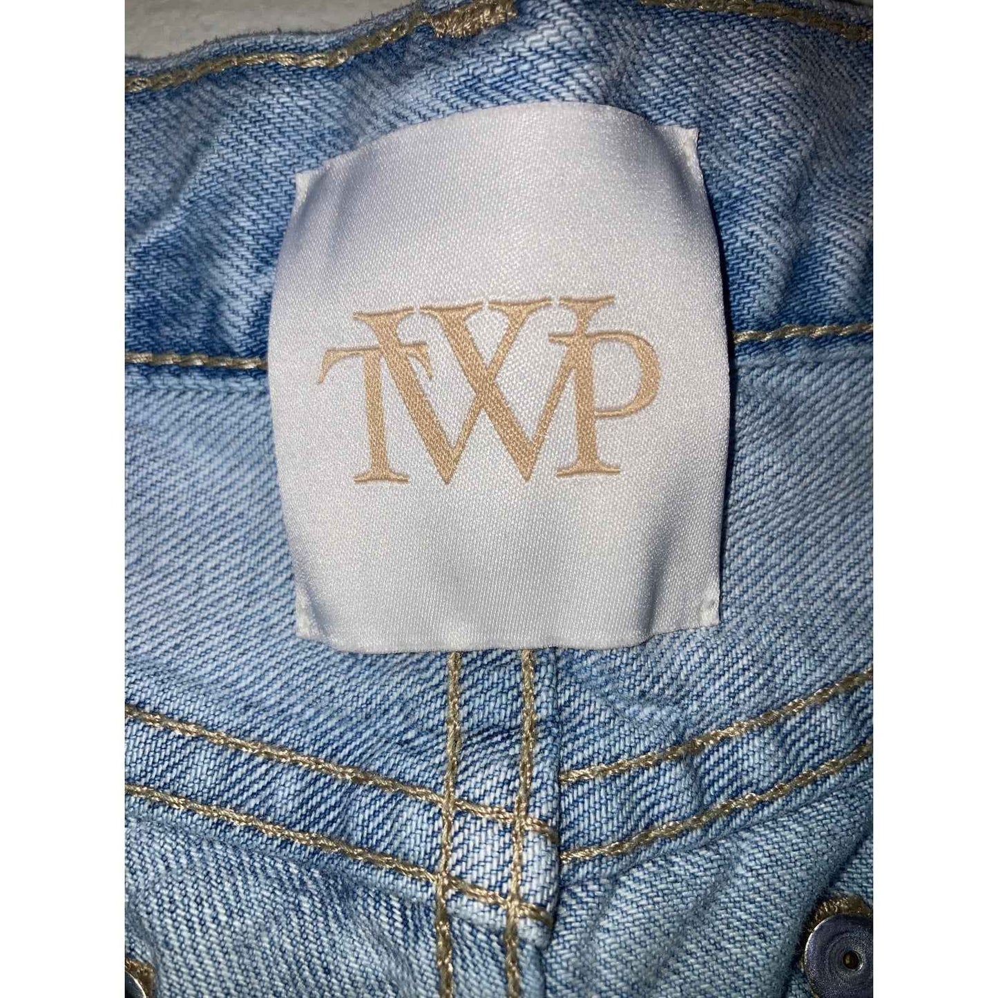 TWP Light Wash Denim Tiny Dancer Extra Wide Leg Blue Jeans Sz 27