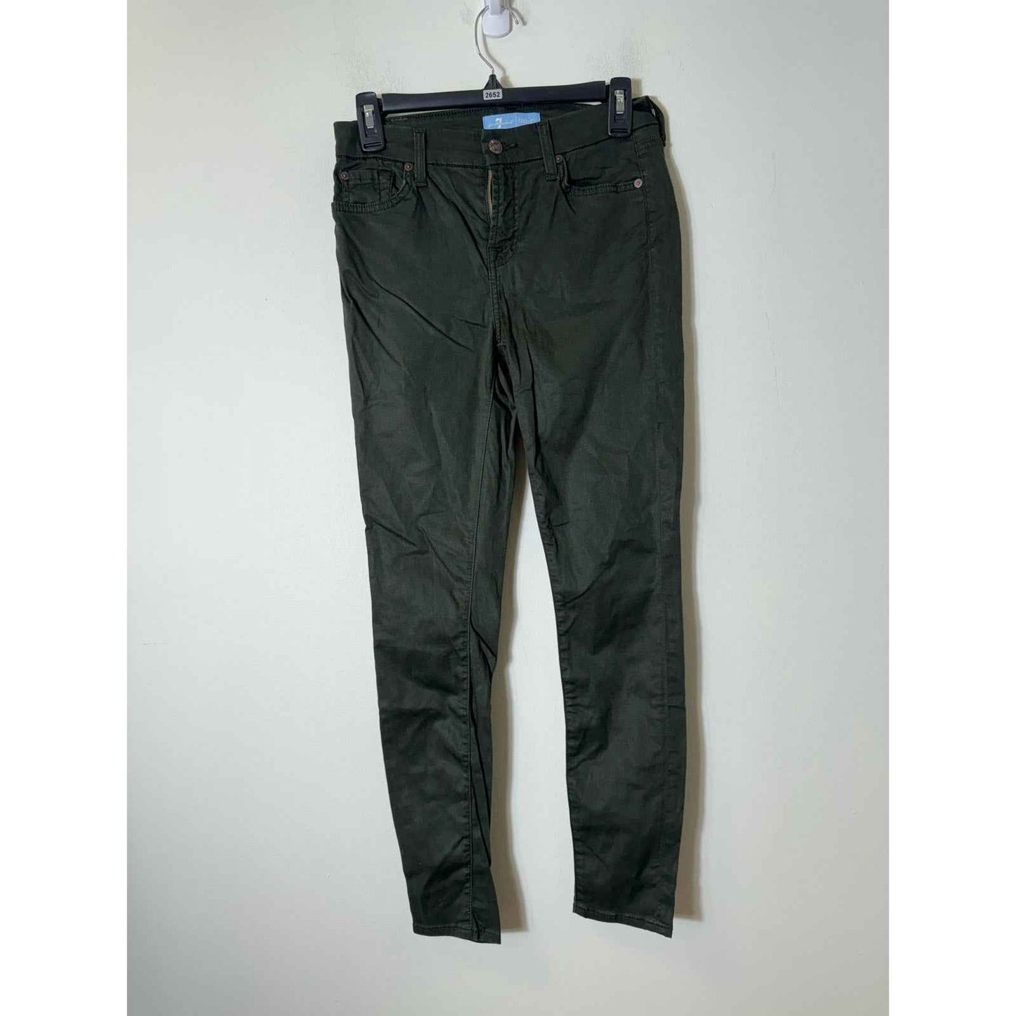 7 for All Mankind Dark Green B(Air) Denim Pants Sz 25