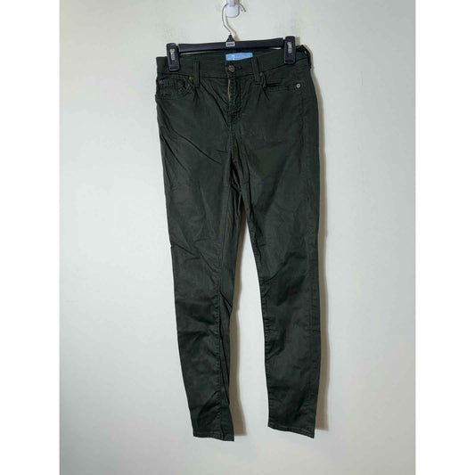 7 for All Mankind Dark Green B(Air) Denim Pants Sz 25