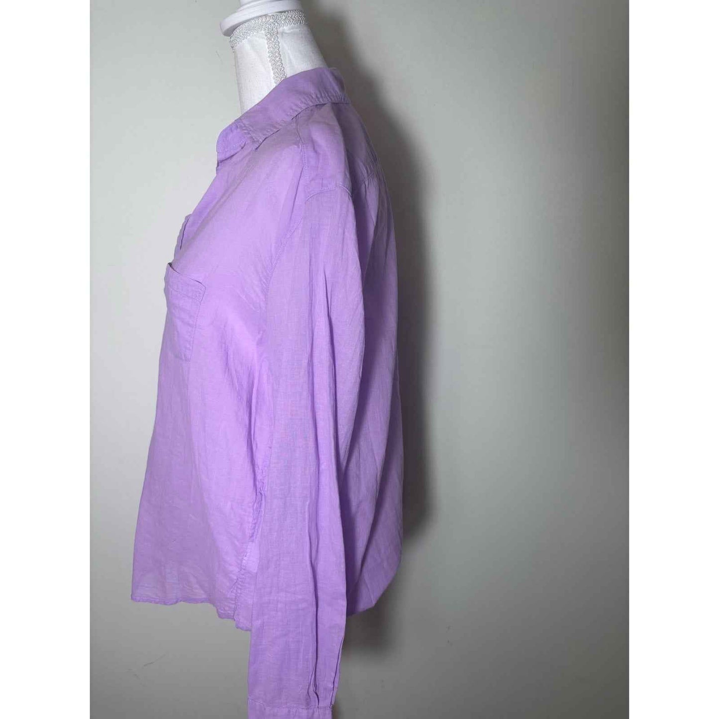 Frank & Eileen Purple Long Sleeve Button Up Shirt Sz XS