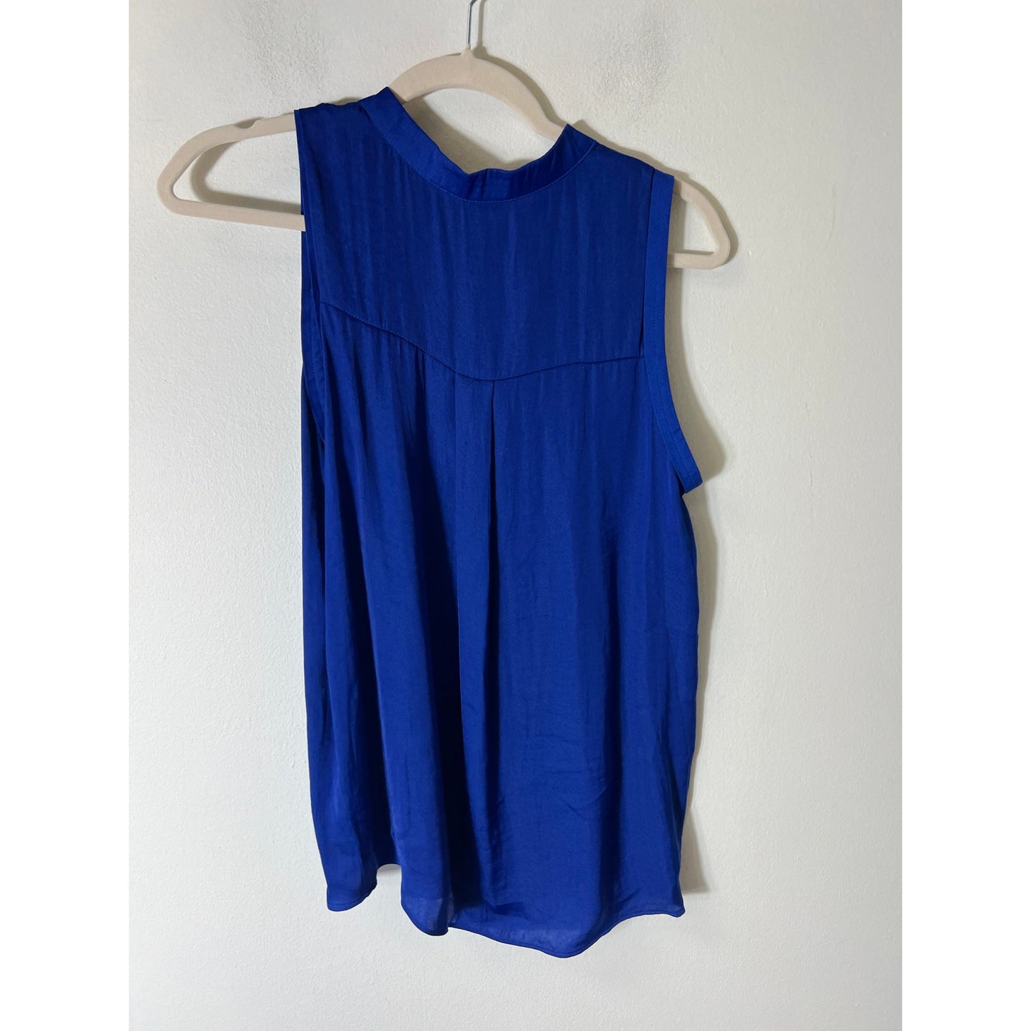 Naked Zebra Blue V Neck Tank Top Sz M