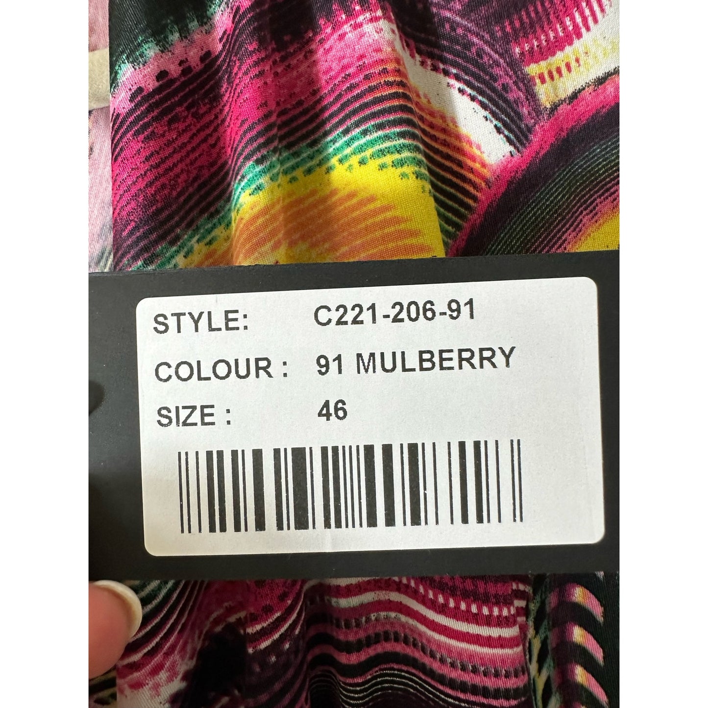 NWT Conquista Sleeveless Multi-colored Disco Patterned Midi Dress Sz 46/18