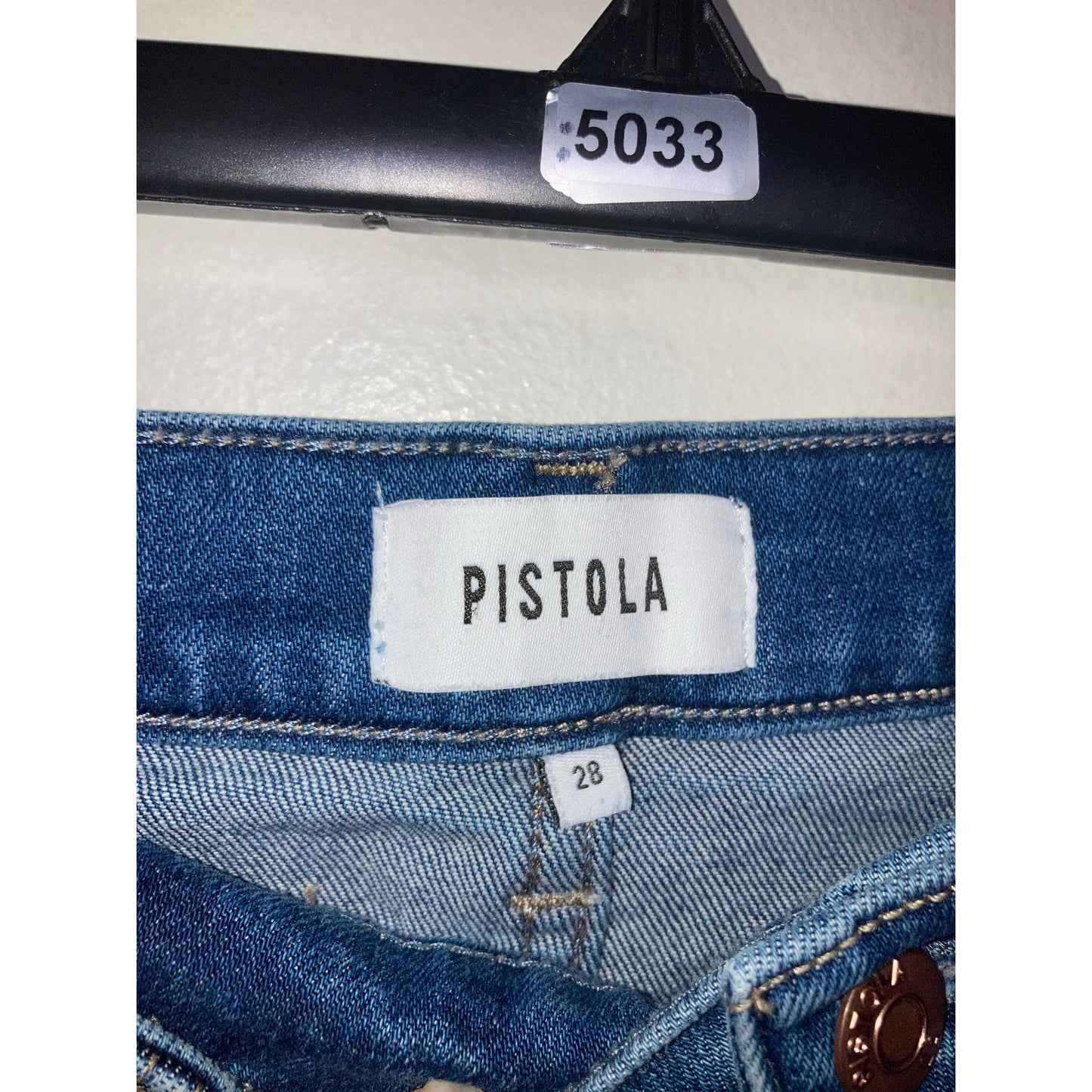 Pistola Vintage Frayed Hemline Denim Sz 28