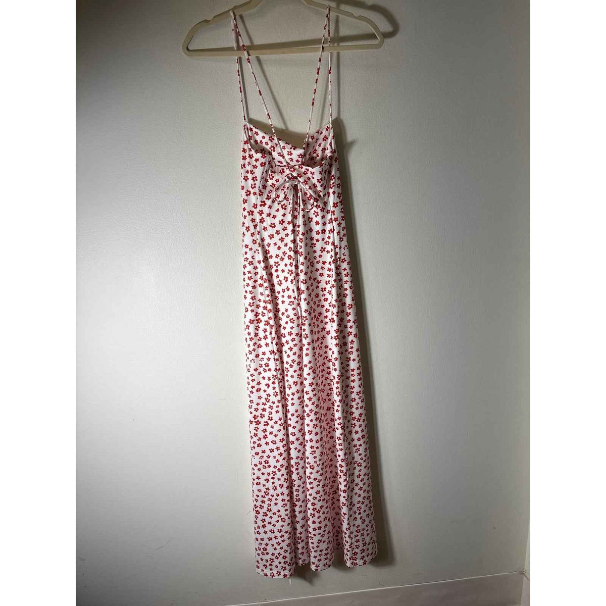 NWT Commense Red And White Floral Maxi Dress Sz XS